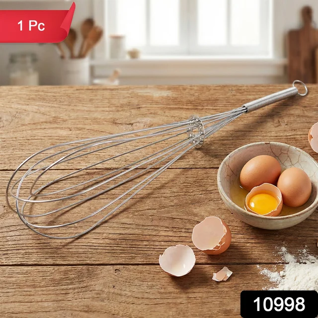 Stainless Steel Egg Beater Whisk – Manual Balloon Whisk for Baking