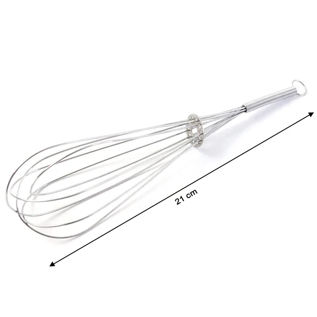 Stainless Steel Egg Beater Whisk – Manual Balloon Whisk for Baking