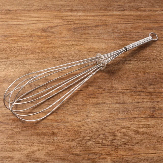 Stainless Steel Egg Beater Whisk – Manual Balloon Whisk for Baking