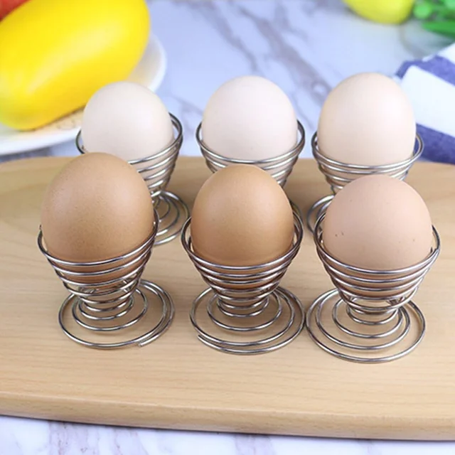 Stainless Steel Egg Cup Holder – Durable Spiral Spring Design