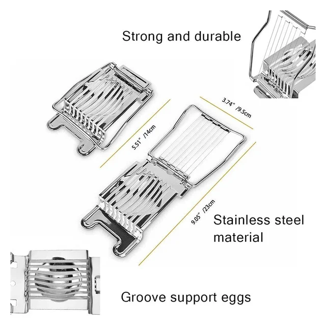 Stainless Steel Egg Slicer – Neat, Even Slices Every Time