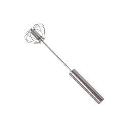 Stainless Steel Egg Whisk Hand Push Rotary Blender 27 cm