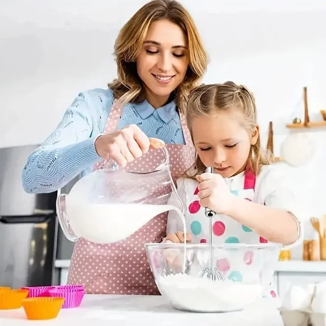 Stainless Steel Egg Whisk Hand Push Rotary Blender 27 cm
