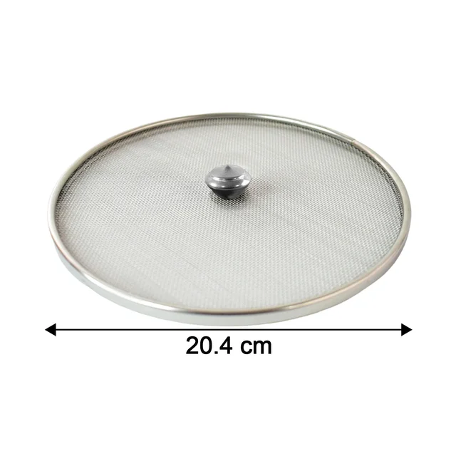 Stainless Steel Food Net Cover – 8 Inch Fine Mesh Splatter Guard
