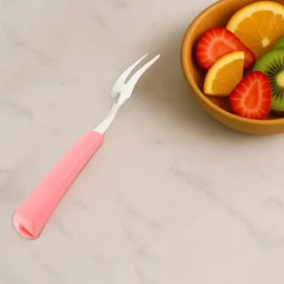 Stainless Steel Fruit Fork Set – 10 Durable Mini Forks with Soft Grip