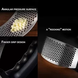 Stainless Steel Garlic Press – Ergonomic & Easy Clean | Quickslice