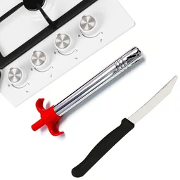 Stainless Steel Gas Lighter & Knife Set – 2-in-1 Kitchen Tool | ChefArmor