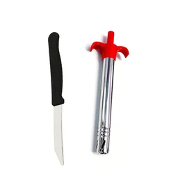 Stainless Steel Gas Lighter & Knife Set – 2-in-1 Kitchen Tool | ChefArmor
