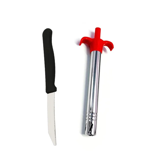 Stainless Steel Gas Lighter & Knife Set – 2-in-1 Kitchen Tool | ChefArmor