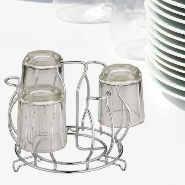 Stainless Steel Glass Holder – Hanging Kitchen Organizer | CookAura