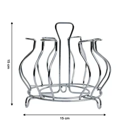 Stainless Steel Glass Holder – Hanging Kitchen Organizer | CookAura