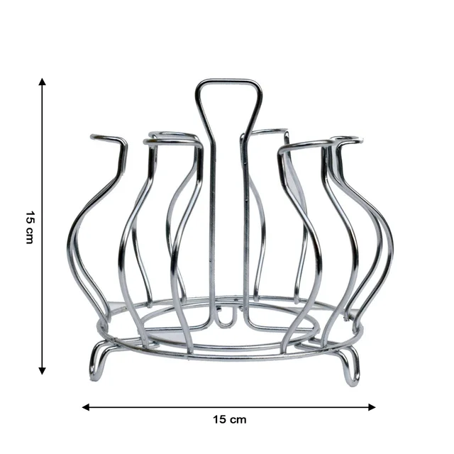 Stainless Steel Glass Holder – Hanging Kitchen Organizer | CookAura