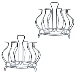 Stainless Steel Glass Holder – Hanging Kitchen Organizer | CookAura