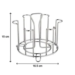 Stainless Steel Glass Stand – Round Kitchen Holder | Storenzo
