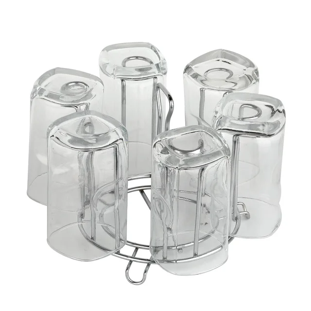 Stainless Steel Glass Stand – Round Kitchen Holder | Storenzo
