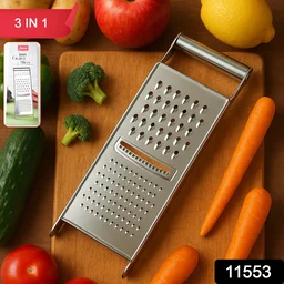 Stainless Steel Grater & Slicer – 3-in-1 Multipurpose Kitchen Tool