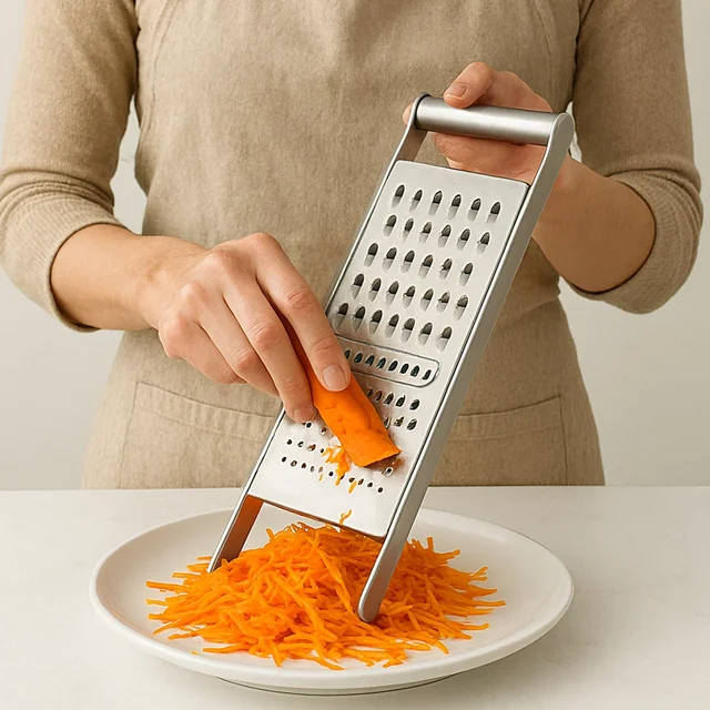 Stainless Steel Grater & Slicer – 3-in-1 Multipurpose Kitchen Tool