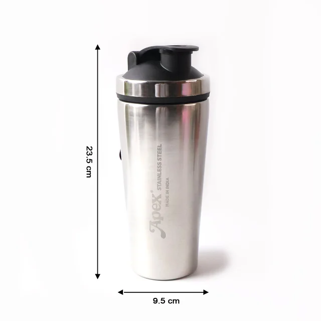 Stainless Steel Gym Shaker Bottle – 1000ml Leak-Resistant Flip Lid