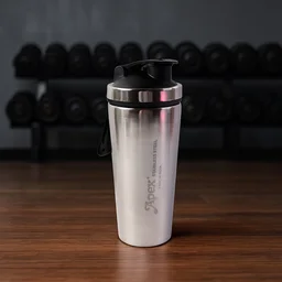 Stainless Steel Gym Shaker Bottle – 1000ml Leak-Resistant Flip Lid