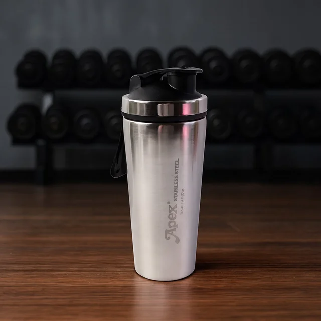 Stainless Steel Gym Shaker Bottle – 1000ml Leak-Resistant Flip Lid