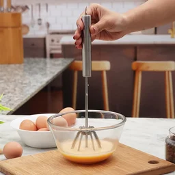 Stainless Steel Hand Blender – Manual Whisk & Frother | Quickslice