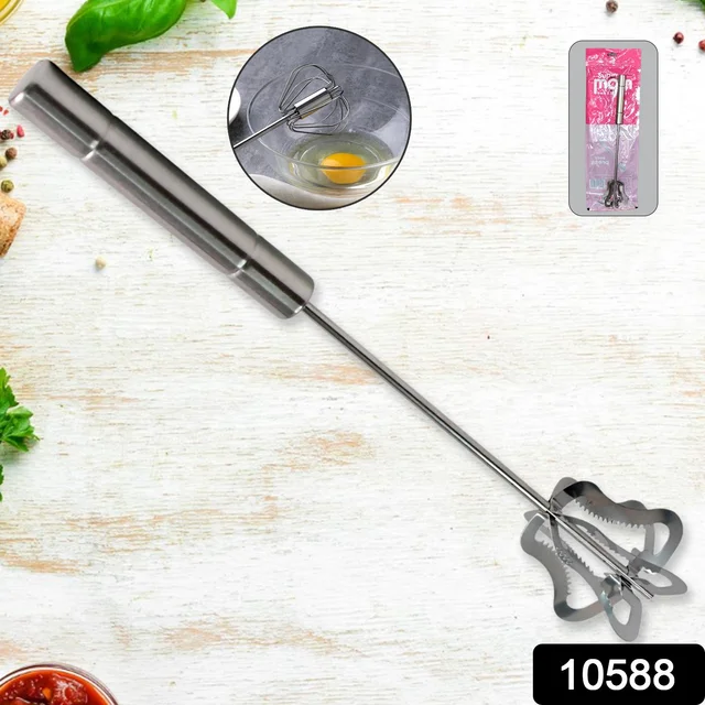 Stainless Steel Handy Churner – Manual Whisk for Lassi & Eggs
