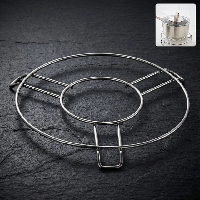 Stainless Steel Hot Pot Stand – Durable Heatproof Cookware Rack