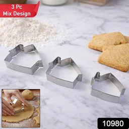 Stainless Steel House Shape Cookie Cutter Set – 3 Durable Baking Molds