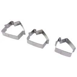 Stainless Steel House Shape Cookie Cutter Set – 3 Durable Baking Molds
