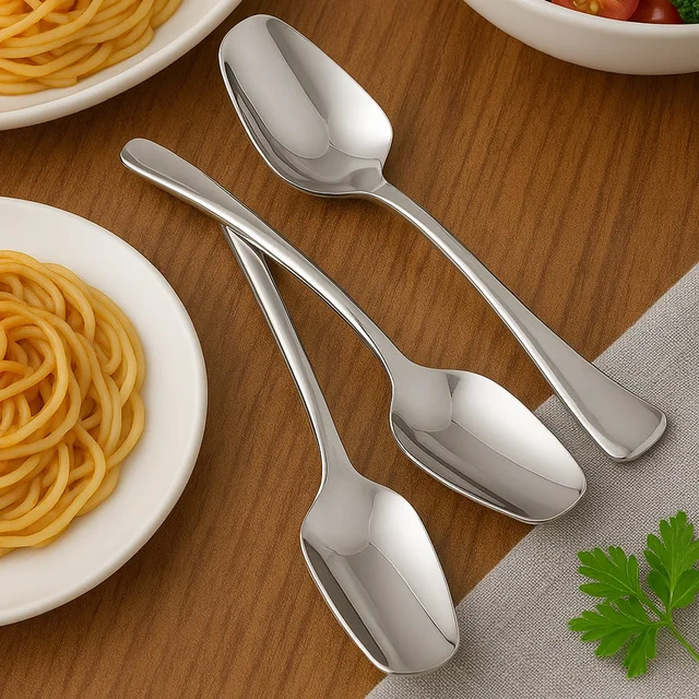 Stainless Steel Ice-Cream Spoon Set – Durable & Mirror Polished