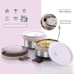 Stainless Steel Insulated Lunch Box – Leakproof Double Layer Tiffin