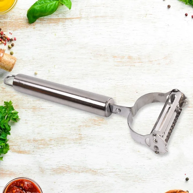 Stainless Steel Kitchen Gadget Set – 5-Pc Peeler, Grater & Slicer
