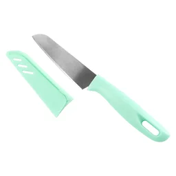 Stainless Steel Kitchen Knife – Ergonomic Soft Grip & Protective Cover