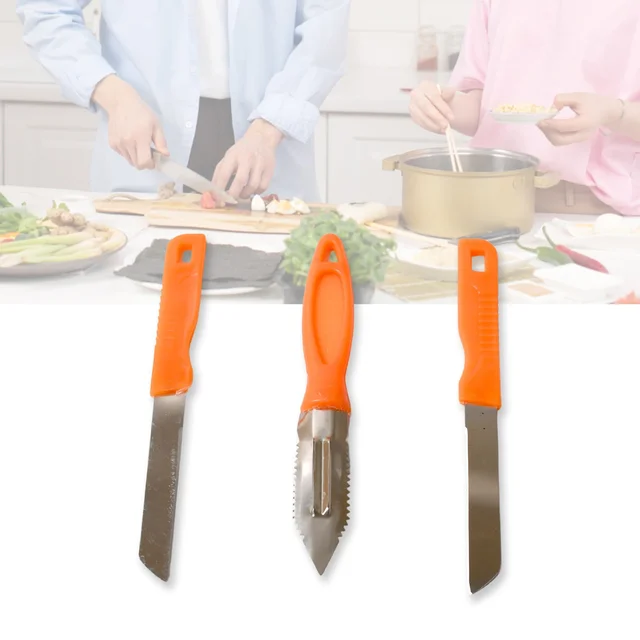 Stainless Steel Kitchen Knife Set – 3-in-1 Multipurpose | Quickslice