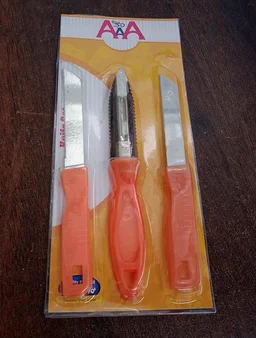 Stainless Steel Kitchen Knife Set – 3-in-1 Multipurpose | Quickslice