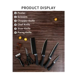 Stainless Steel Knife Set – 6-Piece Kitchen Tools | Quickslice