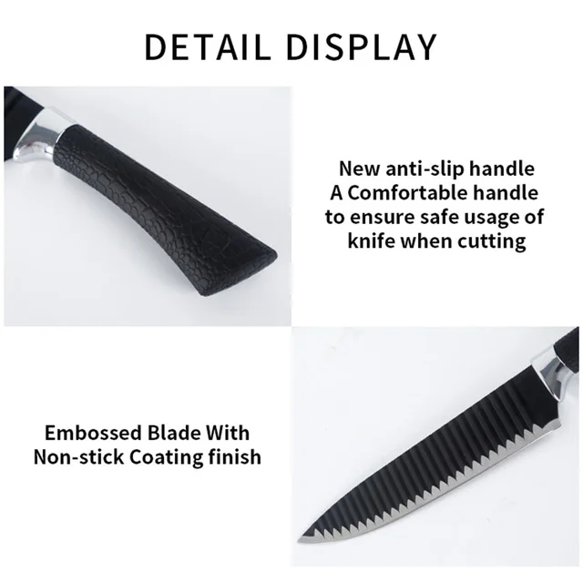 Stainless Steel Knife Set – 6-Piece Kitchen Tools | Quickslice