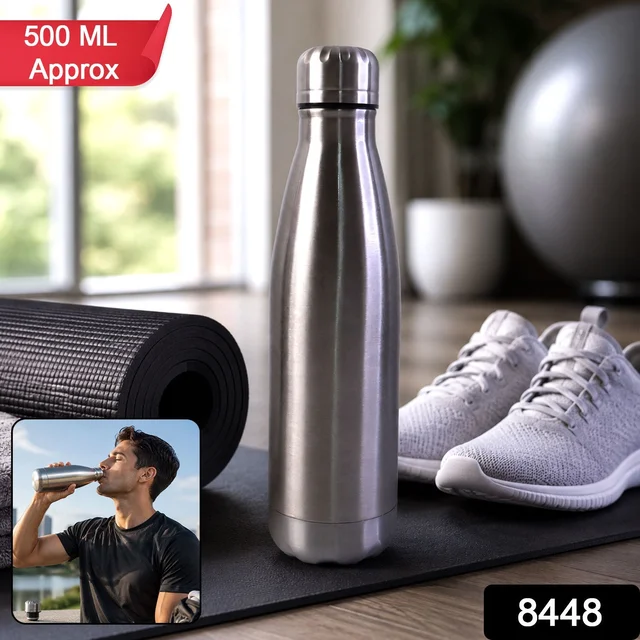 Stainless Steel Leak-Proof Water Bottle – Durable 500ml Hydration