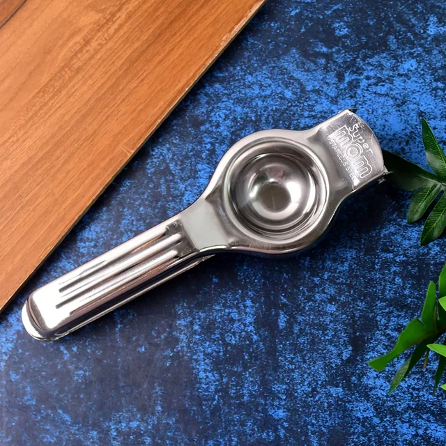 Stainless Steel Lemon Squeezer – 2-in-1 Juicer with Bottle Opener