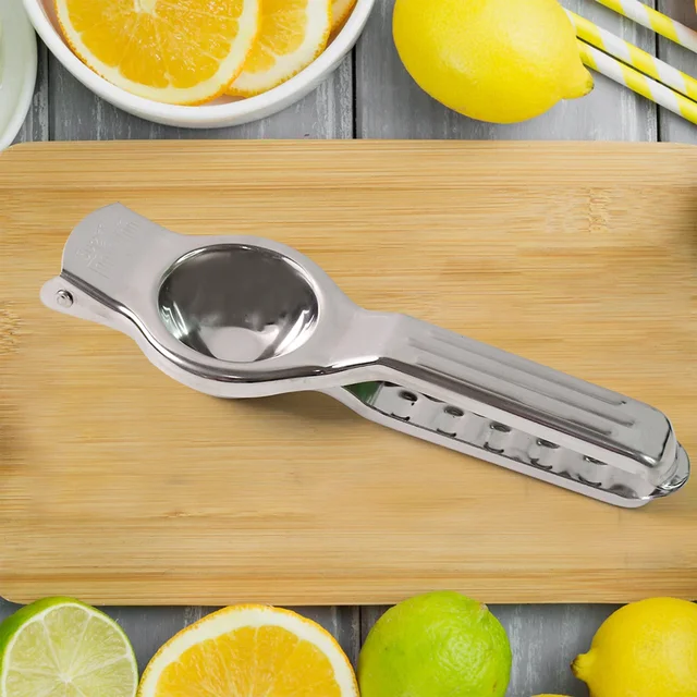 Stainless Steel Lemon Squeezer – 2-in-1 Juicer with Bottle Opener