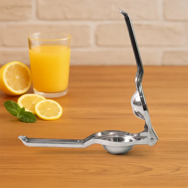 Stainless Steel Lemon Squeezer – 2-in-1 Juicer with Bottle Opener