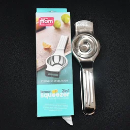 Stainless Steel Lemon Squeezer – 2-in-1 Juicer with Bottle Opener