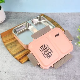 Stainless Steel Lunch Box – 2 Partition Leak-Proof Tiffin