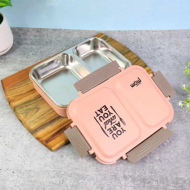 Stainless Steel Lunch Box – 2 Partition Leak-Proof Tiffin