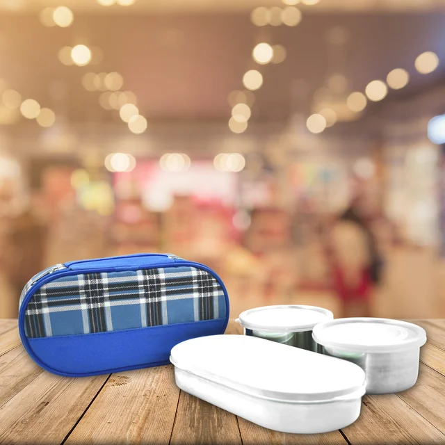 Stainless Steel Lunch Box – 3 Containers with Bag | Lunchie Bunchie