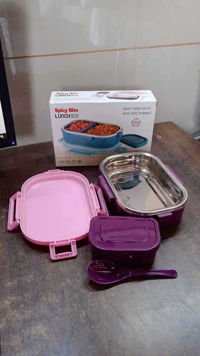 Stainless Steel Lunch Box – 3-in-1 Leakproof Set | Lunchie Bunchie