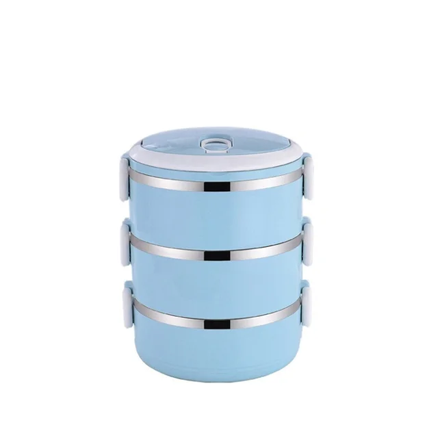 Stainless Steel Lunch Box – 3-Layer Insulated Hot Food Carrier | Lunchie Bunchie