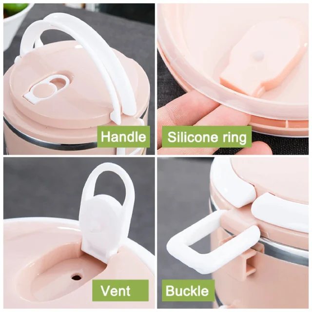 Stainless Steel Lunch Box – 3-Layer Insulated Hot Food Carrier | Lunchie Bunchie