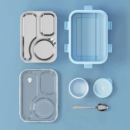 Stainless Steel Lunch Box – Airtight Compartment Tiffin for Meals