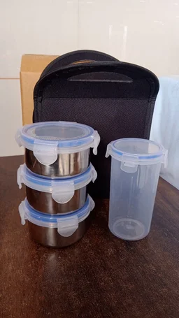 Stainless Steel Lunch Box Set – Airtight & Leakproof 4-Piece | Lunchie Bunchie